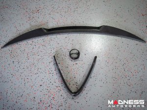 Alfa Romeo Giulia Exterior Styling Kit - 3 piece - Trunk Spoiler + V Shield Grill Frame + Emblem Frame Kit - Carbon Fiber - Feroce Carbon